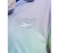 Reebok Men's Classics Dopamine Snap Front Short Sleeve Mesh Shirt