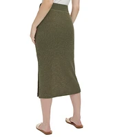 Andrew Marc Sport Women's Pull-On Crochet Midi Skirt