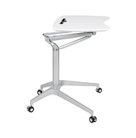 Emma+Oliver Mobile Sit-Down, Stand-Up Ergonomic Computer Desk - Standing Desk