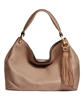 Donna Karan New York Glenwood Leather Shoulder with Tassel Detail