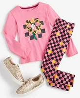 Epic Threads Girls Checker Flower T Shirt Checkerboard Print Leggings Nia Lace Up Shoes Created For Macys