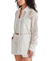 Steve Madden Women's Cornelia Cotton Eyelet Button-Front Shirt