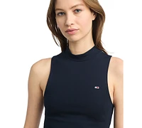 Tommy Jeans Women's Cropped Mockneck Sleeveless Top