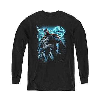 Batman Boys Youth Stormy Knight Long Sleeve Sweatshirts