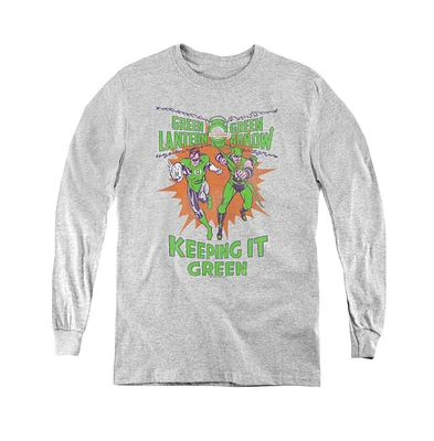 Green Lantern Youth Keeping It Long Sleeve Sweatshirts