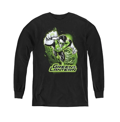 Justice League Boys of America Youth Green Lantern & Gray Long Sleeve Sweatshirts