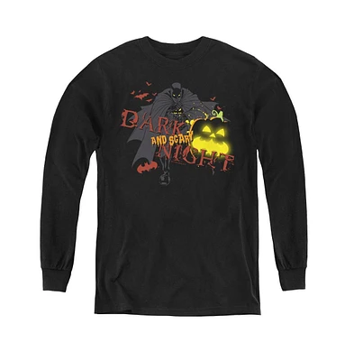 Batman Boys Youth Dark And Scary Night Long Sleeve Sweatshirts