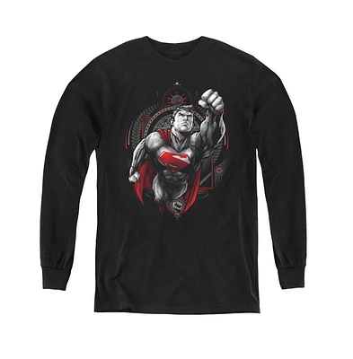Superman Boys Youth Propaganda Long Sleeve Sweatshirts