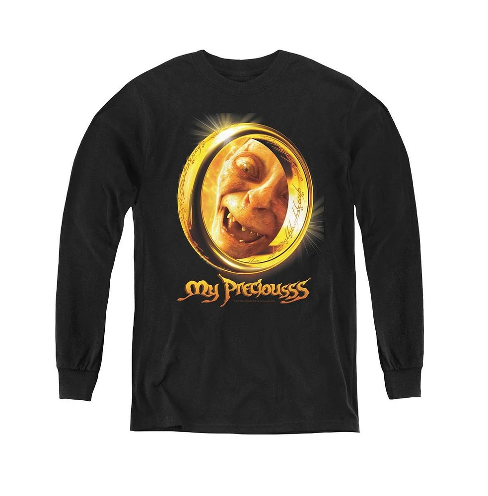 Lord Of The Rings Boys Youth My Precious Long Sleeve Sweatshirts