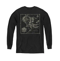 Lord Of The Rings Boys Youth Map Me Long Sleeve Sweatshirts