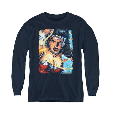 Justice League Boys of America Youth Scowl Long Sleeve Sweatshirts