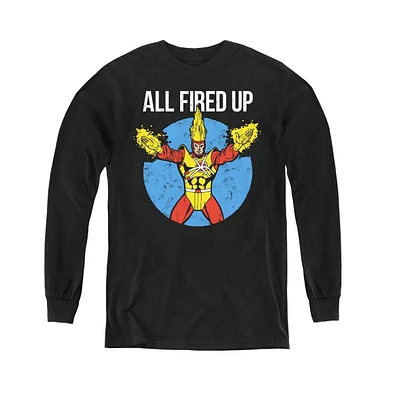 Justice League Boys of America Youth Firestorms Party Long Sleeve Sweatshirts