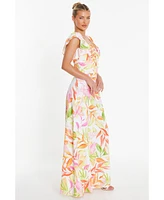 Quiz Women's Crepe Tropical Maxi Dress