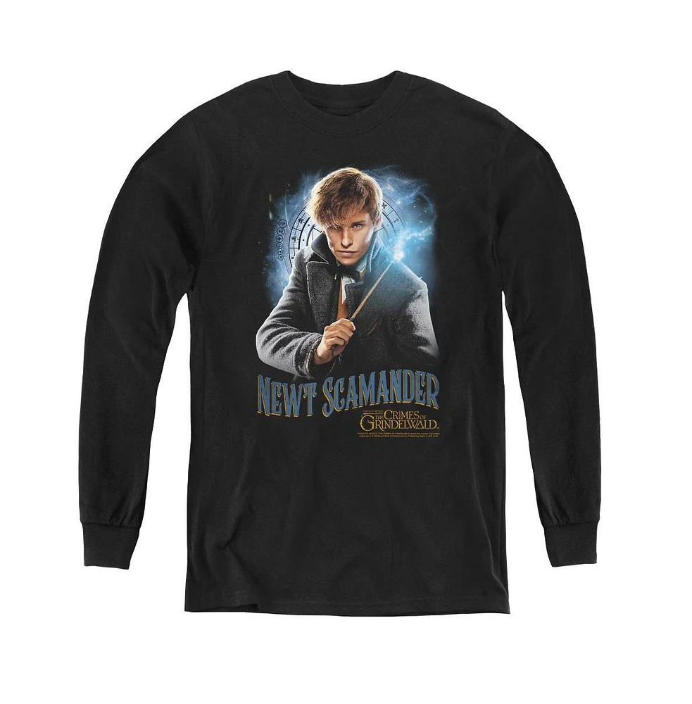 Fantastic Beasts 2 Boys Youth Scamander Monogram Long Sleeve Sweatshirts