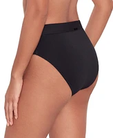 Lauren Ralph Women's Banded High Waist Swim Bottom