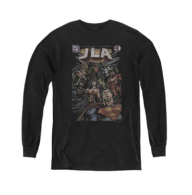 Justice League Boys of America Youth 1 Cover Long Sleeve Sweatshirts