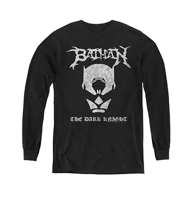 Batman Boys Youth Black Metal Long Sleeve Sweatshirts