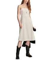 Lucky Brand Women's Cotton Linen Sleeveless Midi Dress