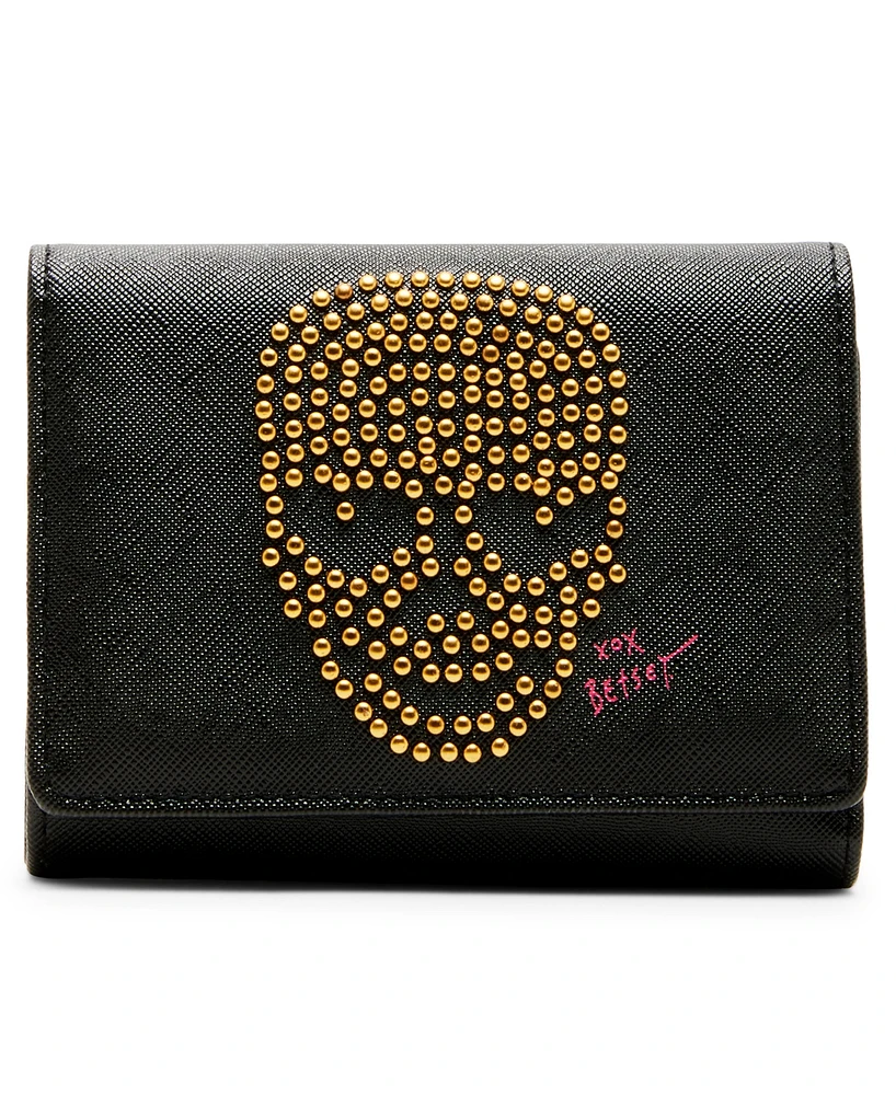 Betsey Johnson Skull Boss Trifold Wallet