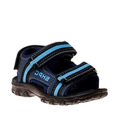 Beverly Hills Polo Club Little Kids Double Hook and Loop Sport Sandals