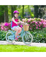 Gymax 18'' Retro Style Kids Bike Bicycle w/ Height Adjustable Handlebar & Seat Pink