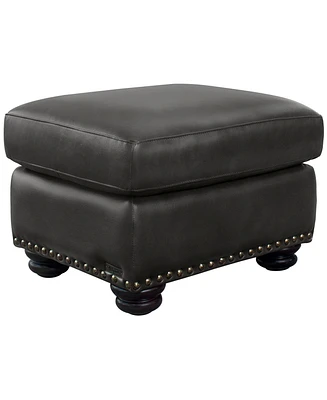 Abbyson Living Arther 26" Leather Traditional Ottoman