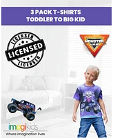 Monster Jam Toddler Boys 3 Pack T-Shirts