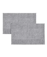 Nautica Logo Knit 2 Piece Bath Rug Set, 20" x 32"