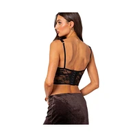 Edikted Women's Aspen Sheer Lace Bra Top