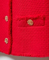 Mango Women's Metal Buttons Detail Tweed Jacket