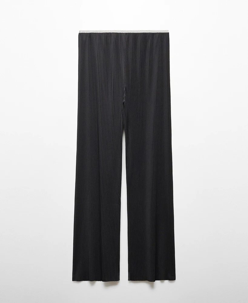 Mango Women's Pleated Wideleg Pants