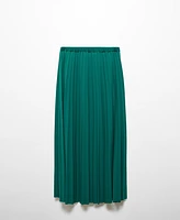 Mango Women's Pleated Long Skirt