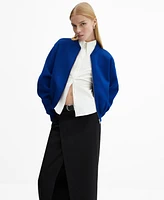 Mango Women's Knitted Bomber Jacket