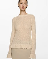 Mango Women's Textured Knit Sweater