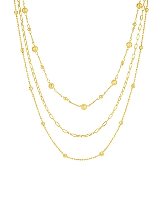 And Now This 18K Gold Plated or Silver PlatedTriple Layered Necklace