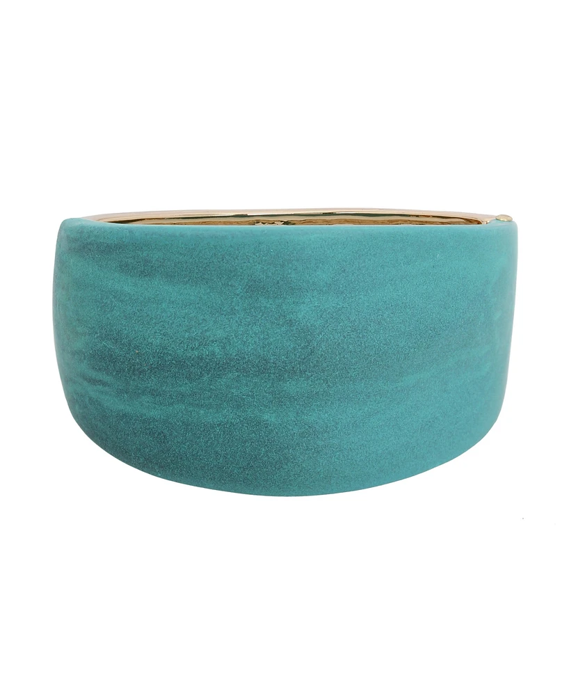 Robert Lee Morris Soho Turquoise Patina Textured Bangle Bracelet