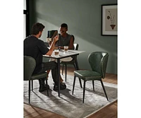 Dining Chairs Set of 2, Upholstered Kitchen Chairs, Synthetic Leather with Stitching