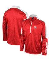 Colosseum Men's Red Houston Cougars Marled Half-Zip Jacket