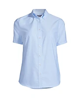 Lands' End Women's School Uniform Short Sleeve Oxford Dress Shirt