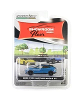 Greenlight Collectibles 1/64 Ford Mustang, Vapor Blue, Showroom Floor Series