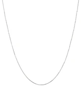 Delicate Box Chain 20" Strand Necklace (2/3mm) in 14k White Gold