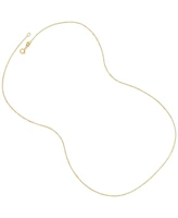 Delicate Box Chain 20" Strand Necklace (1/2mm) in 14k Gold