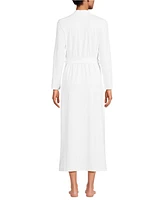 Lands' End Women's Petite Cotton Long Sleeve Midcalf Robe
