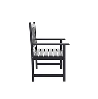 Andover Indoor/Outdoor Patio Bench/Dual-Person Loveseat With Slatted Acacia Wood Design For Use In Sunroom, Backyard, Porch, Or Garden