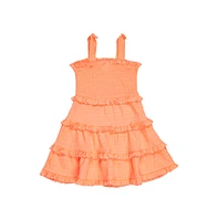 Derek Heart Little Girls Crinkle Knit Tiered Dress