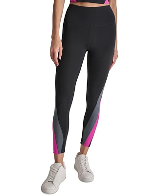 Dkny Sport Women's High-Rise Colorblocked 7/8 Leggings