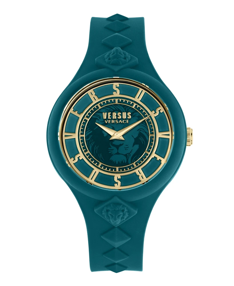 Versus Versace Women's Fire Island Studs Quartz Silicone Strap 39mm