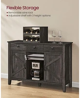 Slickblue Farmhouse Buffet Cabinet with Wine Rack