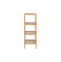 Slickblue Wicker Bathroom Shelf Stand 4-Tier Multifunctional Storage Rack Shelving Unit