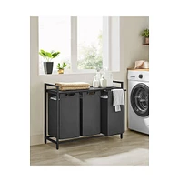 Slickblue Laundry Hamper, Basket, Sorter With Top Shelf And Pull-out Bags